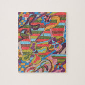 "Jungle Stripes I" Abstrakte Kunst Puzzle (Vertikal)