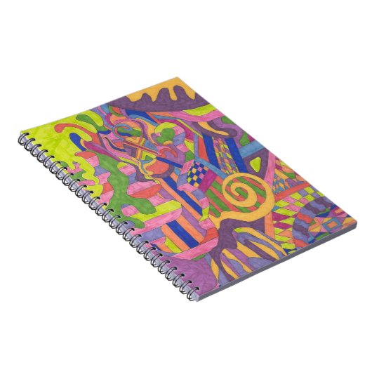 "Jungle Stripes II" Abstrakte Kunst Notizblock (Rechte Seite)