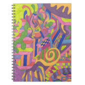 "Jungle Stripes II" Abstrakte Kunst Notizblock (Vorderseite)