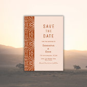 Jungle Style Bohemisch Burnt Orange Save the Date Einladung