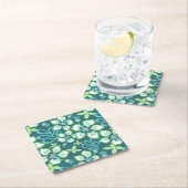 JUNGLE SURF (AQUAMARIN COMBO) RECHTECKIGER PAPPUNTERSETZER (Vor Ort)