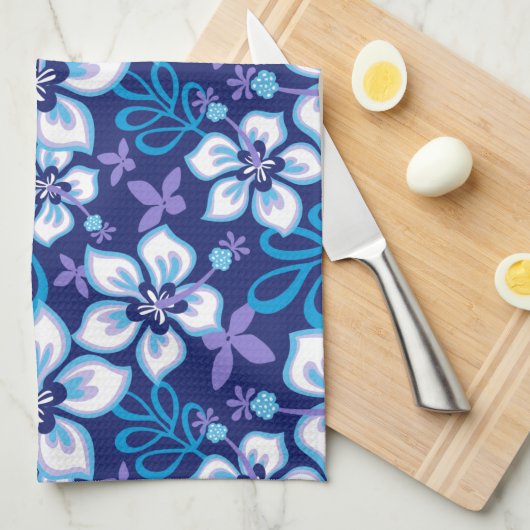 JUNGLE SURF (BLAUER COMBO) GESCHIRRTUCH (Viertel Falte)