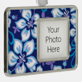 JUNGLE SURF (BLAUER COMBO) Rahmen-Ornament SILBER (Rechts)