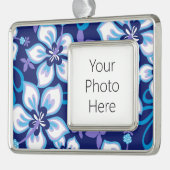 JUNGLE SURF (BLAUER COMBO) Rahmen-Ornament SILBER (Links)