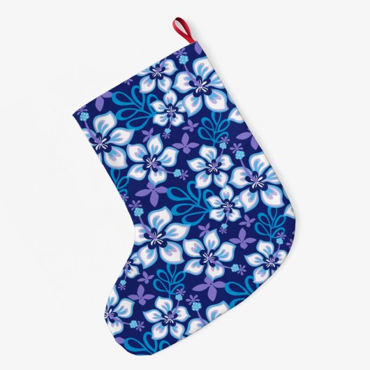 JUNGLE SURF (BLUE COMBO) GROßER WEIHNACHTSSTRUMPF (Rückseite (Hängend))