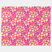 JUNGLE SURF (HOT PINK COMBO) FLEECEDECKE (Vorderseite (Horizontal))