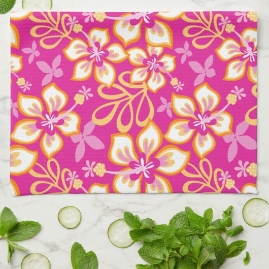 JUNGLE SURF (HOT PINK COMBO) GESCHIRRTUCH (Gefaltet)