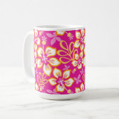 JUNGLE SURF (HOT PINK COMBO) KAFFEETASSE (Vorderseite Links)