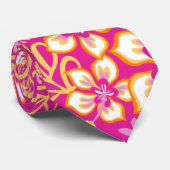 JUNGLE SURF (HOT PINK COMBO) KRAWATTE (Gerollt)