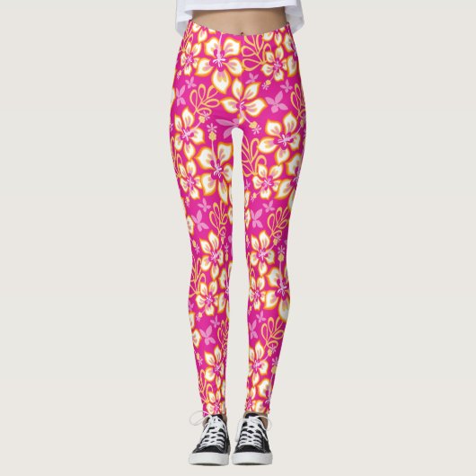 JUNGLE SURF (HOT PINK COMBO) LEGGINGS (Vorderseite)