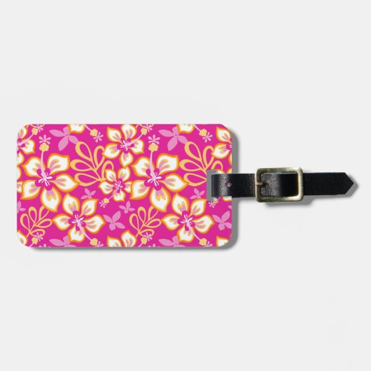 JUNGLE SURF (HOT PINK COMBO) LUGGAGE TAG GEPÄCKANHÄNGER (Vorderseite horizontal)