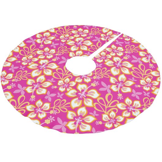 JUNGLE SURF (HOT PINK COMBO) POLYESTER WEIHNACHTSBAUMDECKE (Schrägansicht)