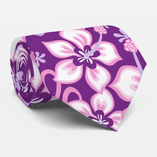 JUNGLE SURF (LILA COMBO) KRAWATTE (Gerollt)