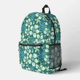 JUNGLE SURF PATTER IN AQUAMARIN BEDRUCKTER RUCKSACK