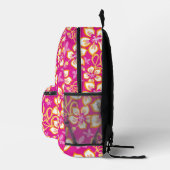JUNGLE SURF PATTER IN HOT PINK BEDRUCKTER RUCKSACK (Rechts)