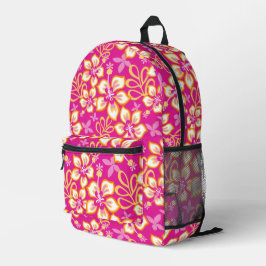 JUNGLE SURF PATTER IN HOT PINK BEDRUCKTER RUCKSACK