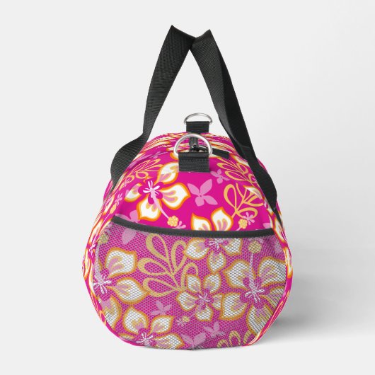 JUNGLE SURF PATTER IN HOT PINK DUFFLE BAG (Rechts)