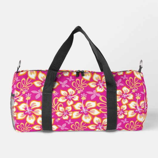 JUNGLE SURF PATTER IN HOT PINK DUFFLE BAG (Rückseite)