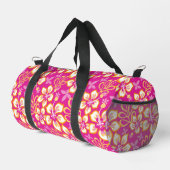 JUNGLE SURF PATTER IN HOT PINK DUFFLE BAG (Rechte Ecke)