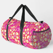 JUNGLE SURF PATTER IN HOT PINK DUFFLE BAG (Rechte Ecke)