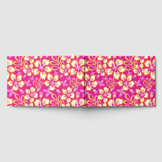 JUNGLE SURF PATTER IN PINK COMBO GÄSTEBUCH (Voll)