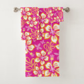 JUNGLE SURF (PINK COMBO) BAD TOWEL SET (Insitu)