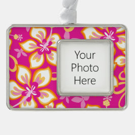 JUNGLE SURF (PINK COMBO) Rahmen-Ornament SILBER