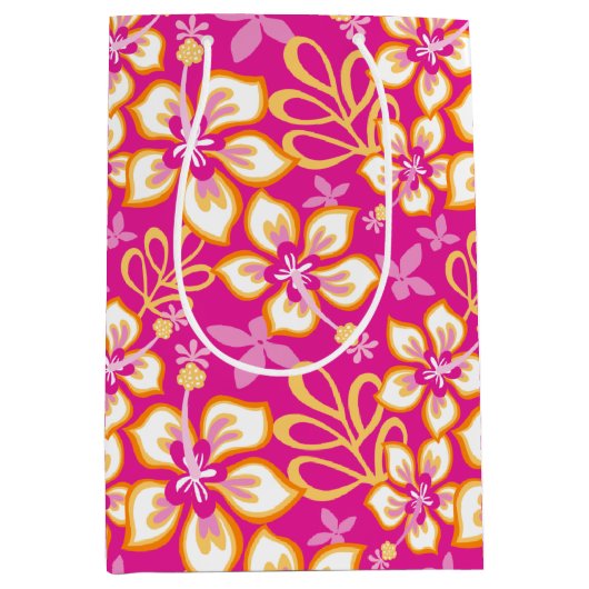 Jungle Surf (Rosa Combo) Geschenktasche Mittlere Geschenktüte (Vorderseite)