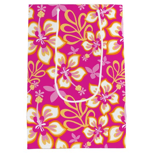 Jungle Surf (Rosa Combo) Geschenktasche Mittlere Geschenktüte (Rückseite)