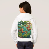 Jungle Swingers: T - Shirt der spielerischen Affen (Schwarz voll)