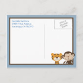 Jungle Tales Jungle Safari Babydusche Post Card Einladungspostkarte (Rückseite)