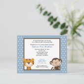 Jungle Tales Jungle Safari Babydusche Post Card Einladungspostkarte (Stehend Vorderseite)