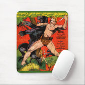 Jungle Tarzan & Black Panther Vintage Comicen Mousepad (Mit Mouse)