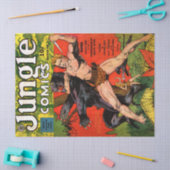 Jungle Tarzan & Black Vintage Comic Decoupage Seidenpapier (Basteln)
