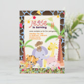 Jungle-Thema/Personalisierte Party/Foto/DIY-Farbe Einladung (Stehend Vorderseite)