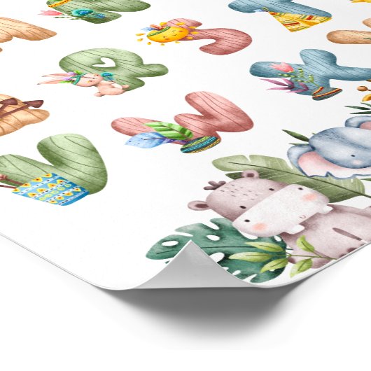 Jungle Theme Alphabets Kinderzimmer Dekoration (Ecke)
