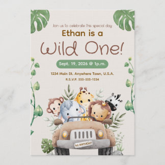 JUNGLE THEME INVITATION FOR BABY/TODDLER EINLADUNG