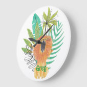 Jungle Theme Kinderzimmer Dekoration Große Wanduhr (Winkel)