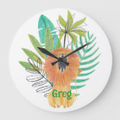 Jungle Theme Kinderzimmer Dekoration Große Wanduhr (Vorderseite)