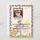 Jungle Theme/Personalisiertes Party/Foto Einladung (Rückseite)