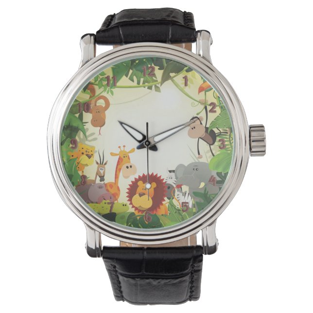 Jungle Themed Armbanduhr (Vorderseite)