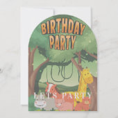 Jungle Themed Einladung (Rückseite)