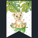 Jungle Themed Happy Birthday Kids Bunting Flags Wimpelkette<br><div class="desc">Eine perfekte Ergänzung zur Geburtstagsfeier deines Kleinen. Watercolor Jungle Safari Happy Birthday Banner.</div>