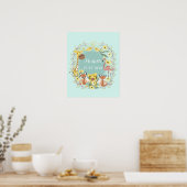 Jungle Tiere Baby Dusche Junge oder Mädchen. Poster (Küche)
