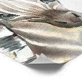 Jungle Tiere, Blume, Babydusche Willkommen Poster (Ecke)