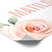 Jungle Tiere Blush Floral Wild 1 1. Willkommen Poster (Ecke)