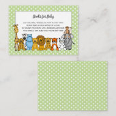 Jungle Tiere Bücher für Babyanfragen Buchungen Ca Begleitkarte (Vorne/Hinten)