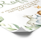 Jungle Tiere Grüne Kinderdusche Windelwanne Raffle Poster (Ecke)