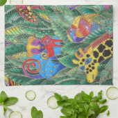 JUNGLE TIERE HANDTUCH (Gefaltet)