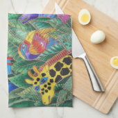 JUNGLE TIERE HANDTUCH (Viertel Falte)